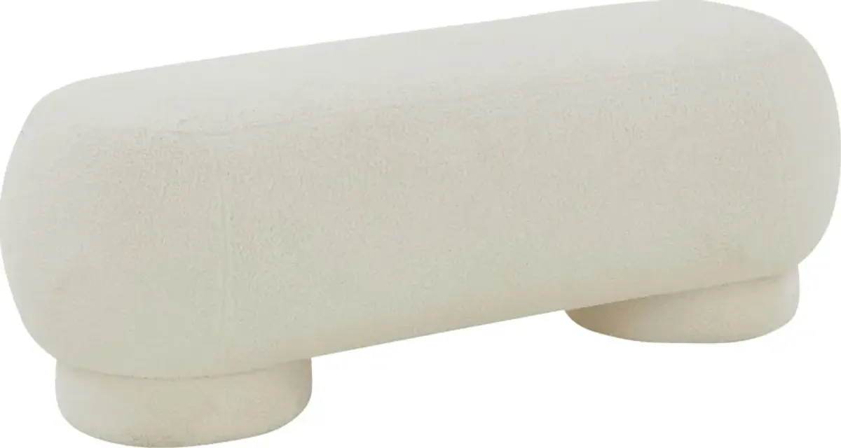 Zacate Cream Ottoman