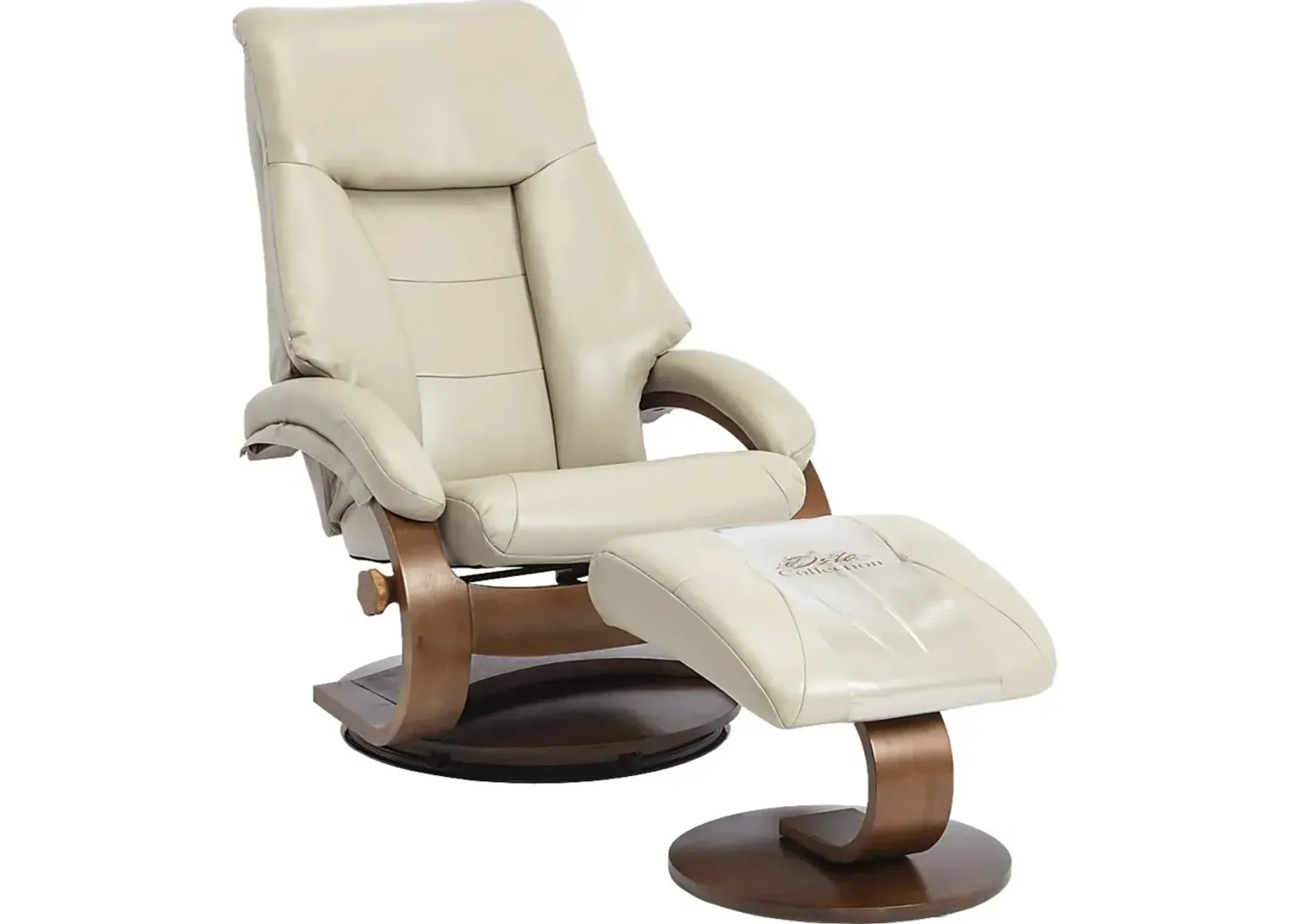 Roband Beige Recliner and Ottoman