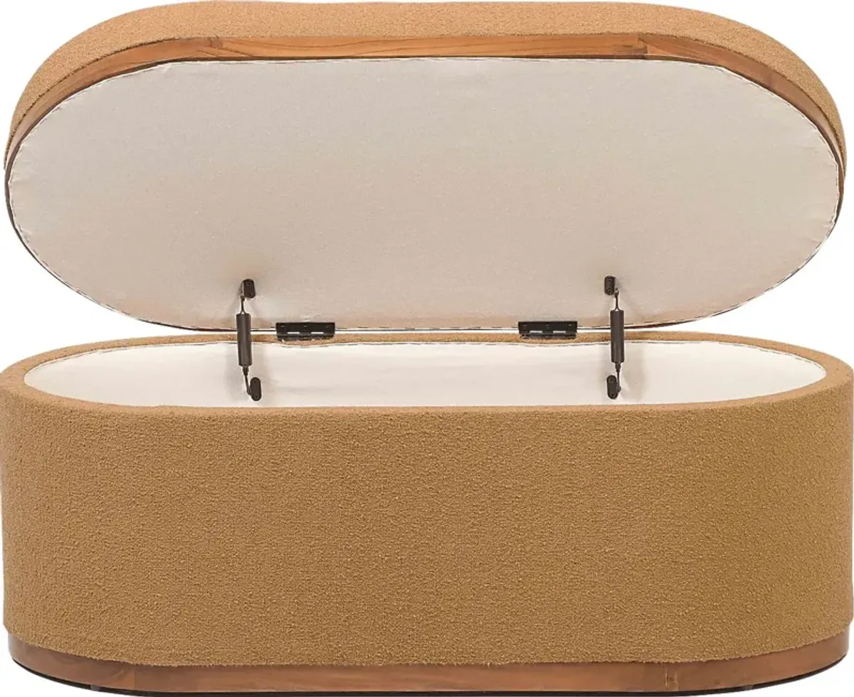 Duskywing II Orange Storage Ottoman