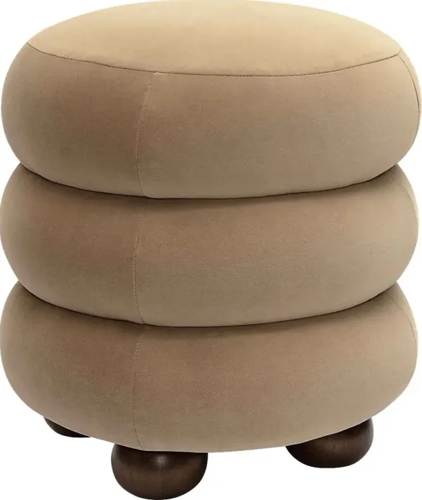 Hoytpeak Taupe Ottoman