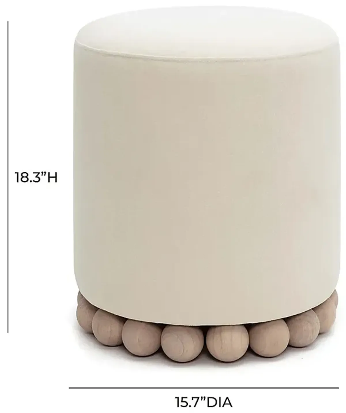 Fosbak II Cream Ottoman