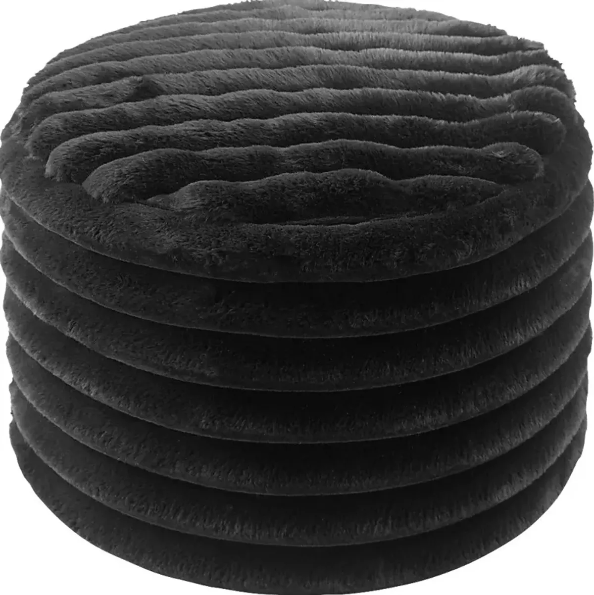 Blossi Black Pouf