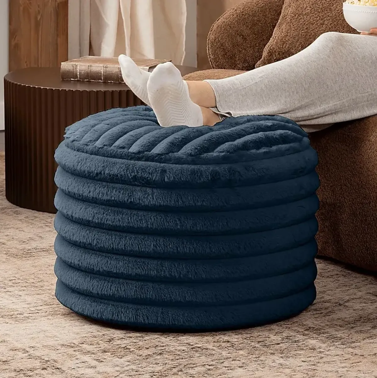 Blossi Blue Pouf