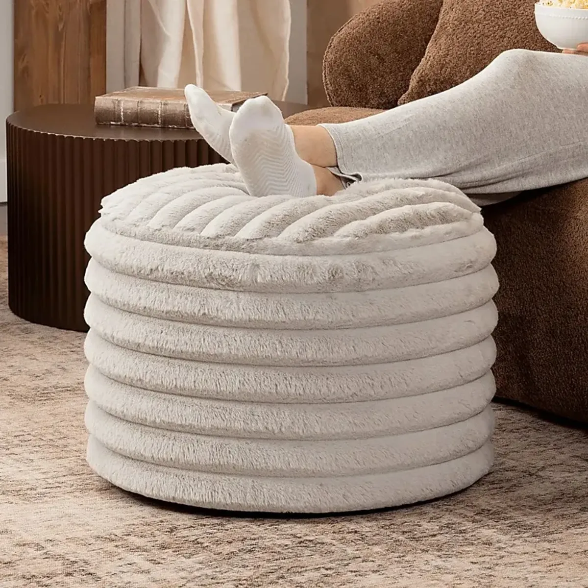 Blossi Gray Pouf