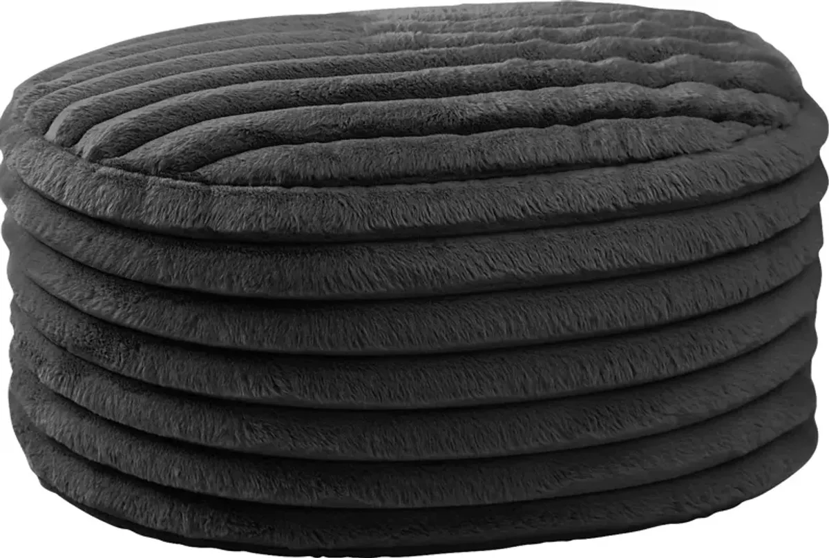 Blossi Black Large Pouf