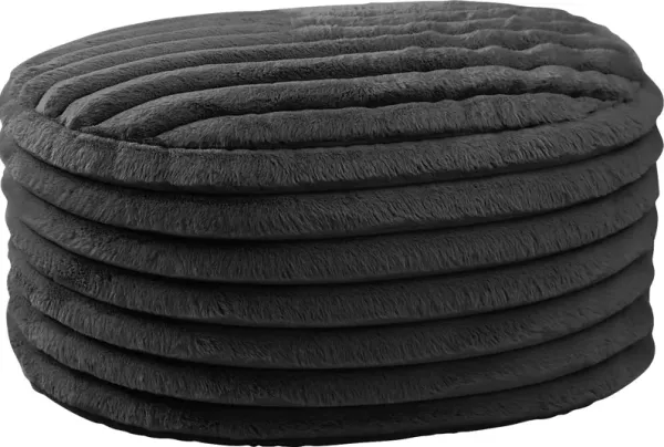 Blossi Black Large Pouf