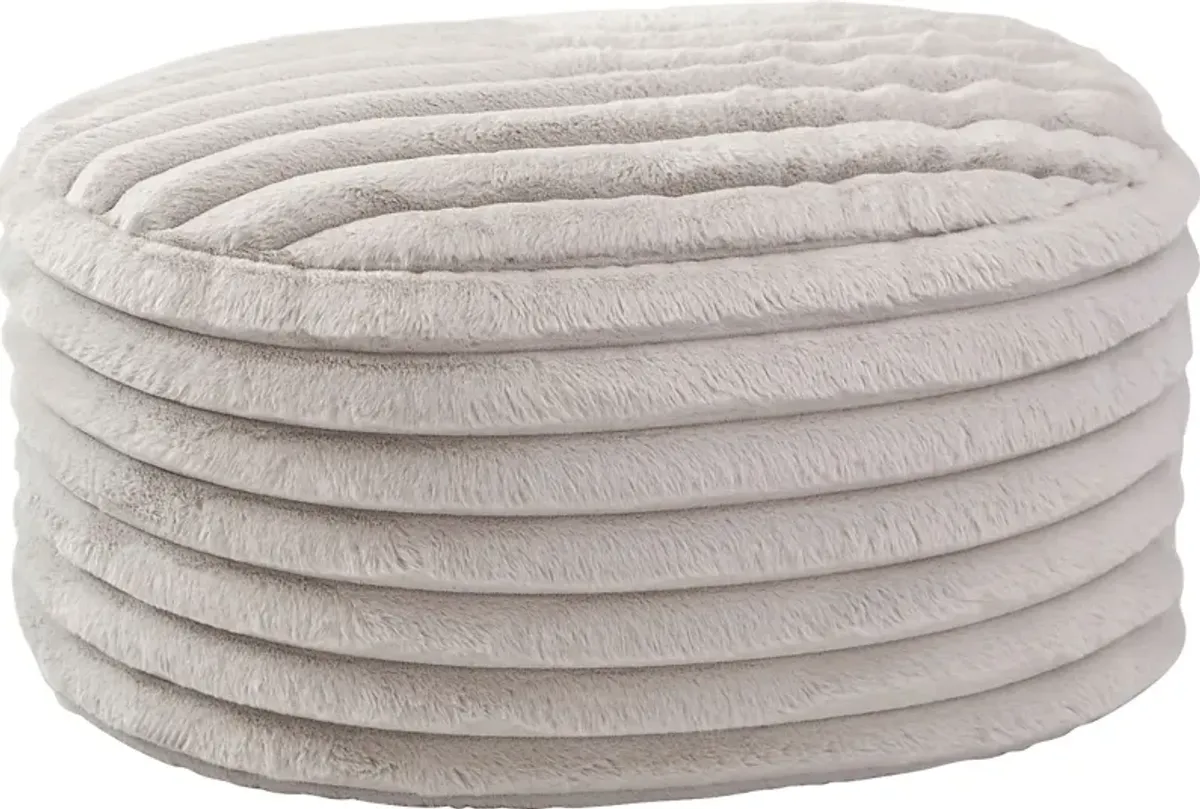 Blossi Gray Large Pouf