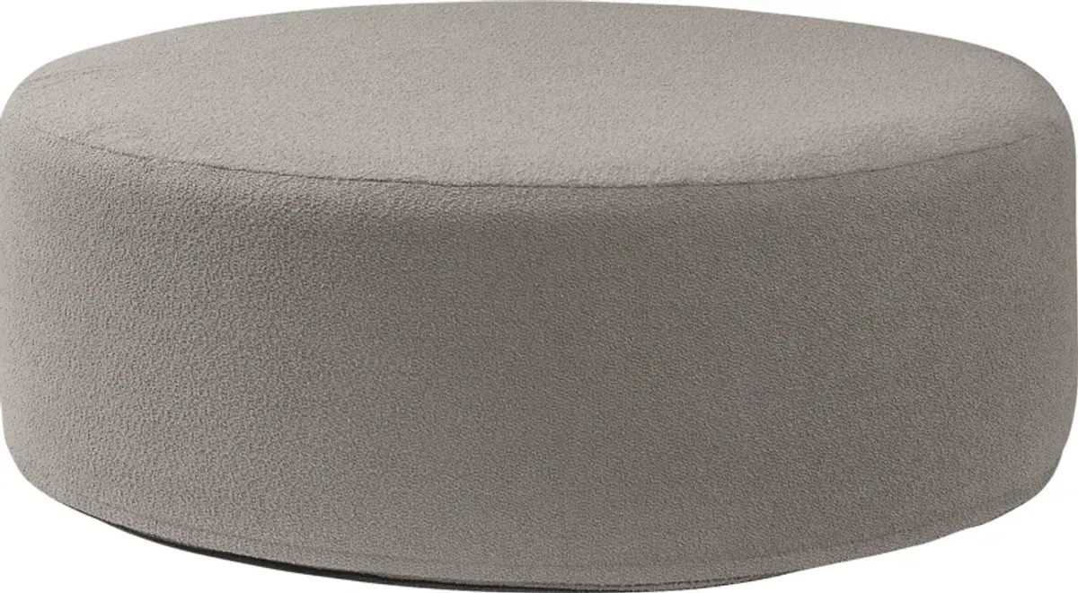 Bevina II Dark Gray Large Ottoman