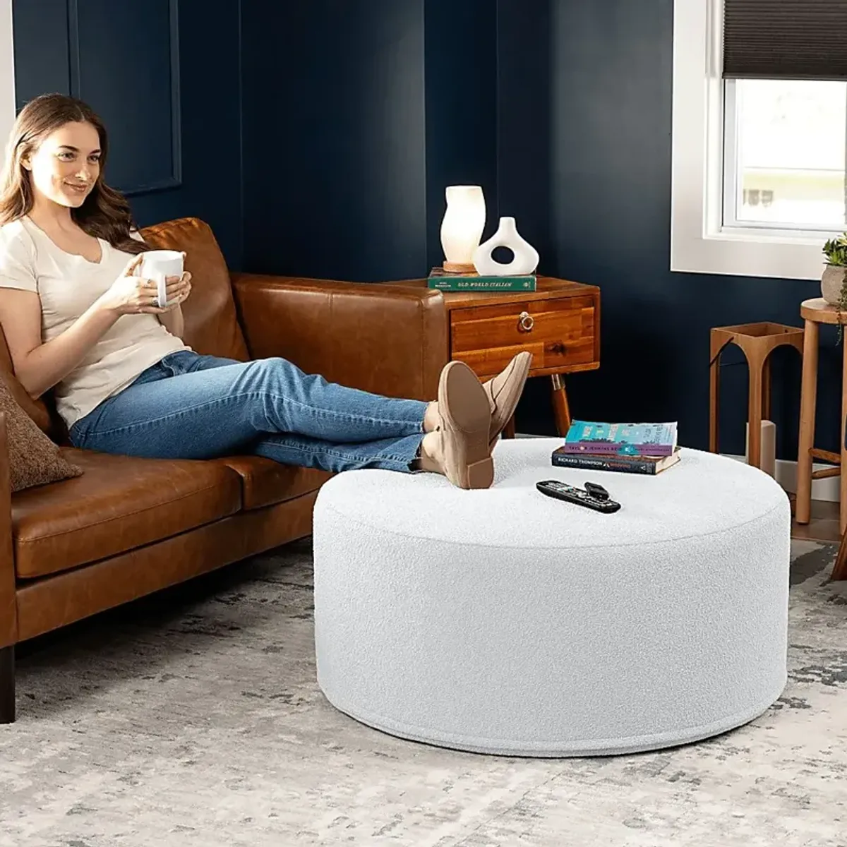 Bevina II White Ottoman