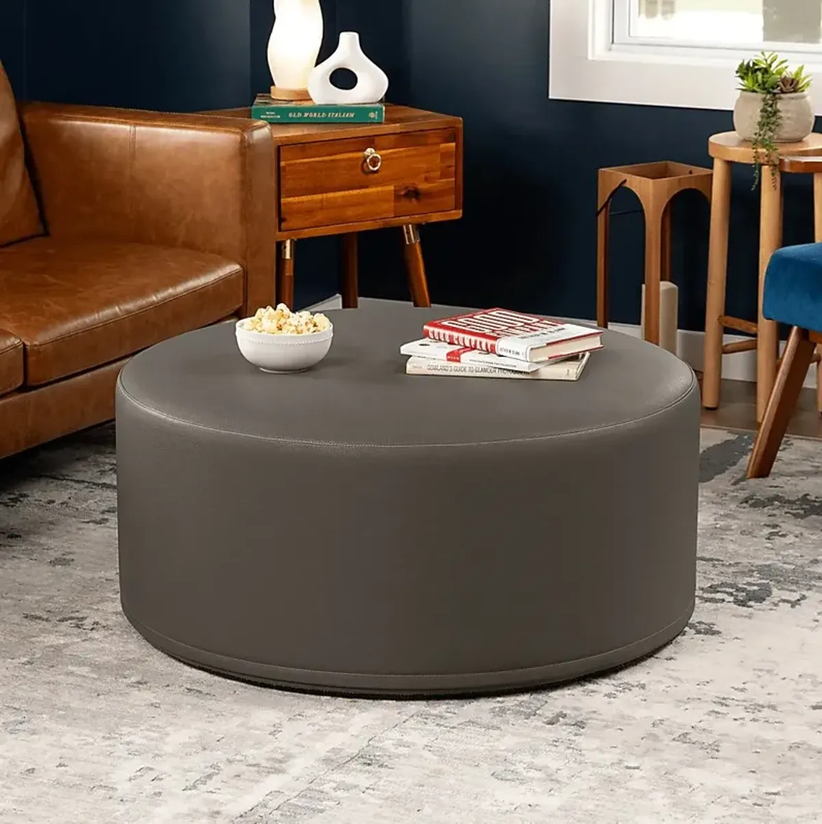 Bevina I Gray Ottoman