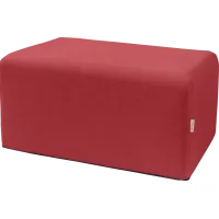 Edunci Red Large Rectangular Ottoman | Furniture.com
