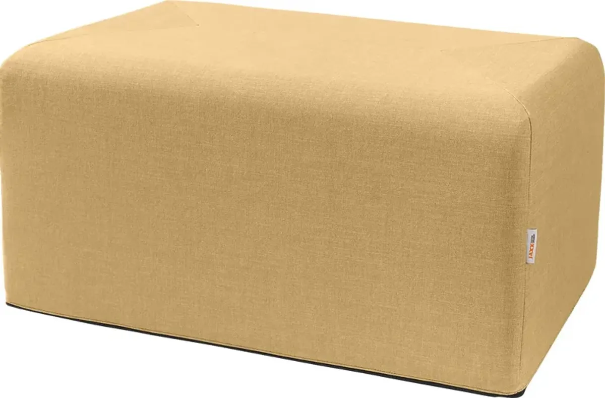 Edunci Beige Large Rectangular Ottoman