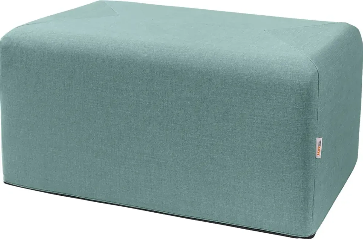 Edunci Blue Large Rectangular Ottoman