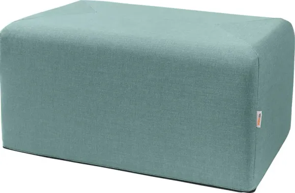 Edunci Blue Large Rectangular Ottoman