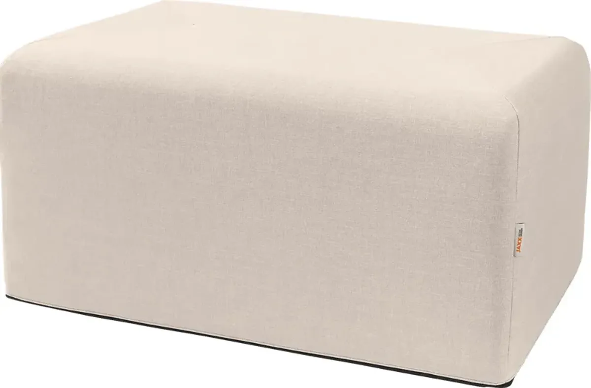 Edunci Light Gray Large Rectangular Ottoman