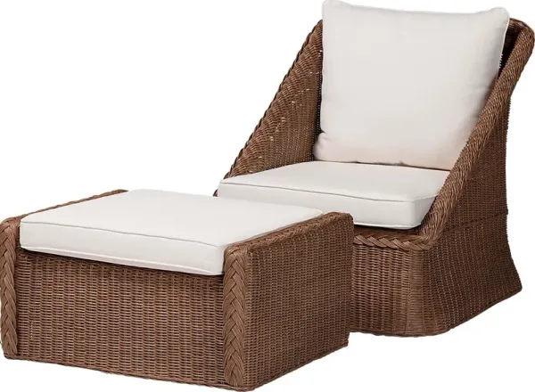 Centerstar Brown Accent Chair and Ottoman Set