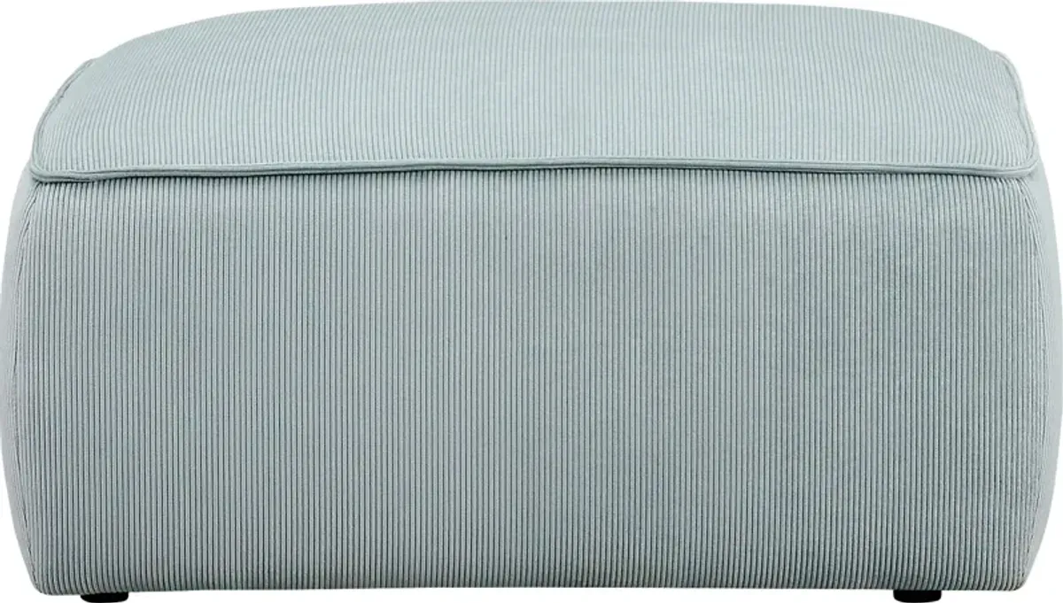 Glaciarts I Light Green Ottoman