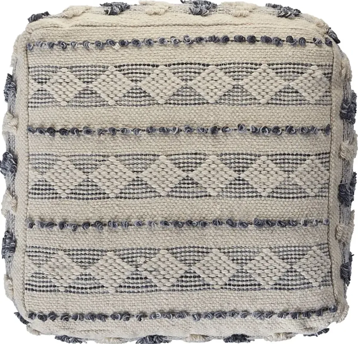 Ceinsa Blue/Ivory Pouf