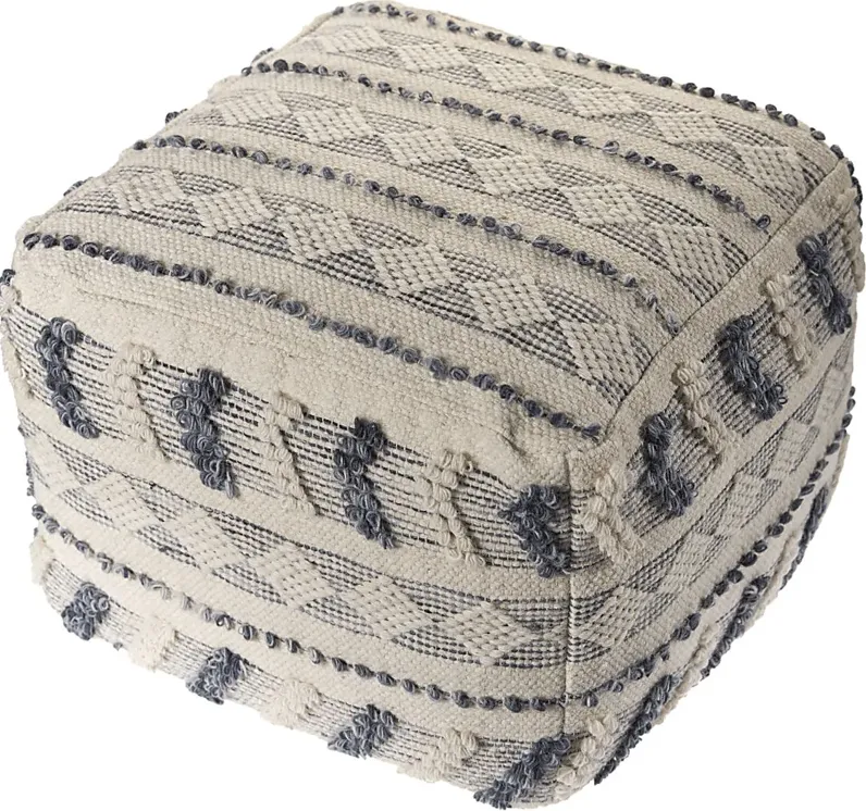 Ceinsa Blue/Ivory Pouf