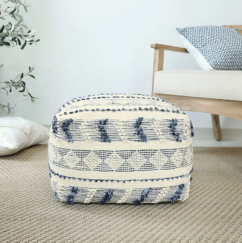 Ceinsa Blue/Ivory Pouf