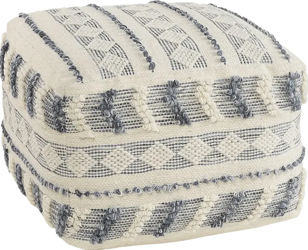 Ceinsa Blue/Ivory Pouf