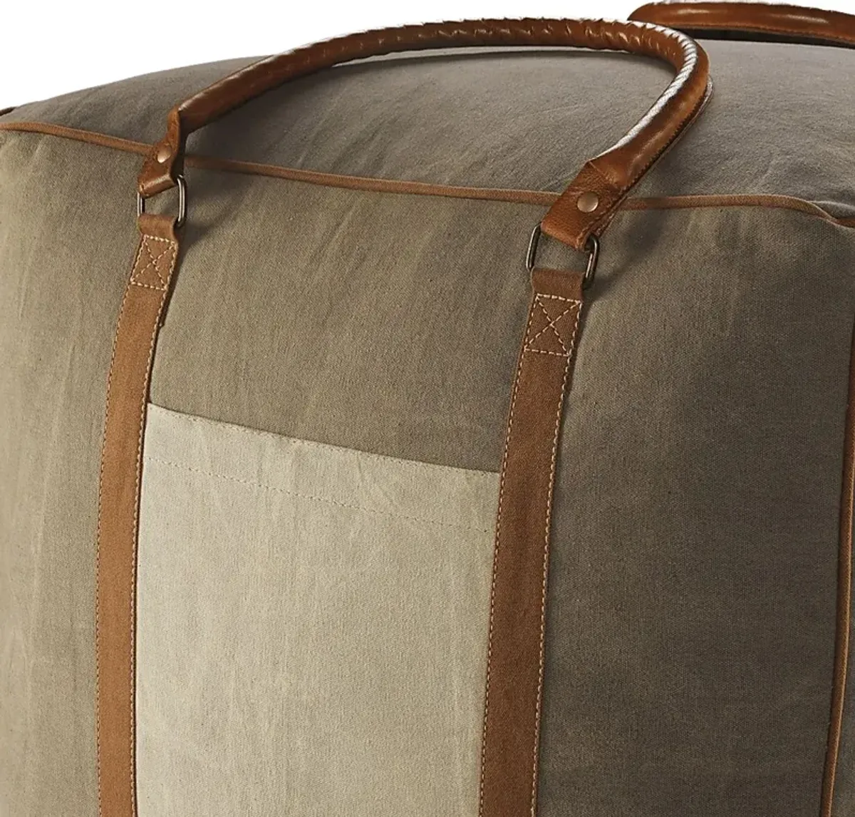 Constella Gray/Brown Pouf