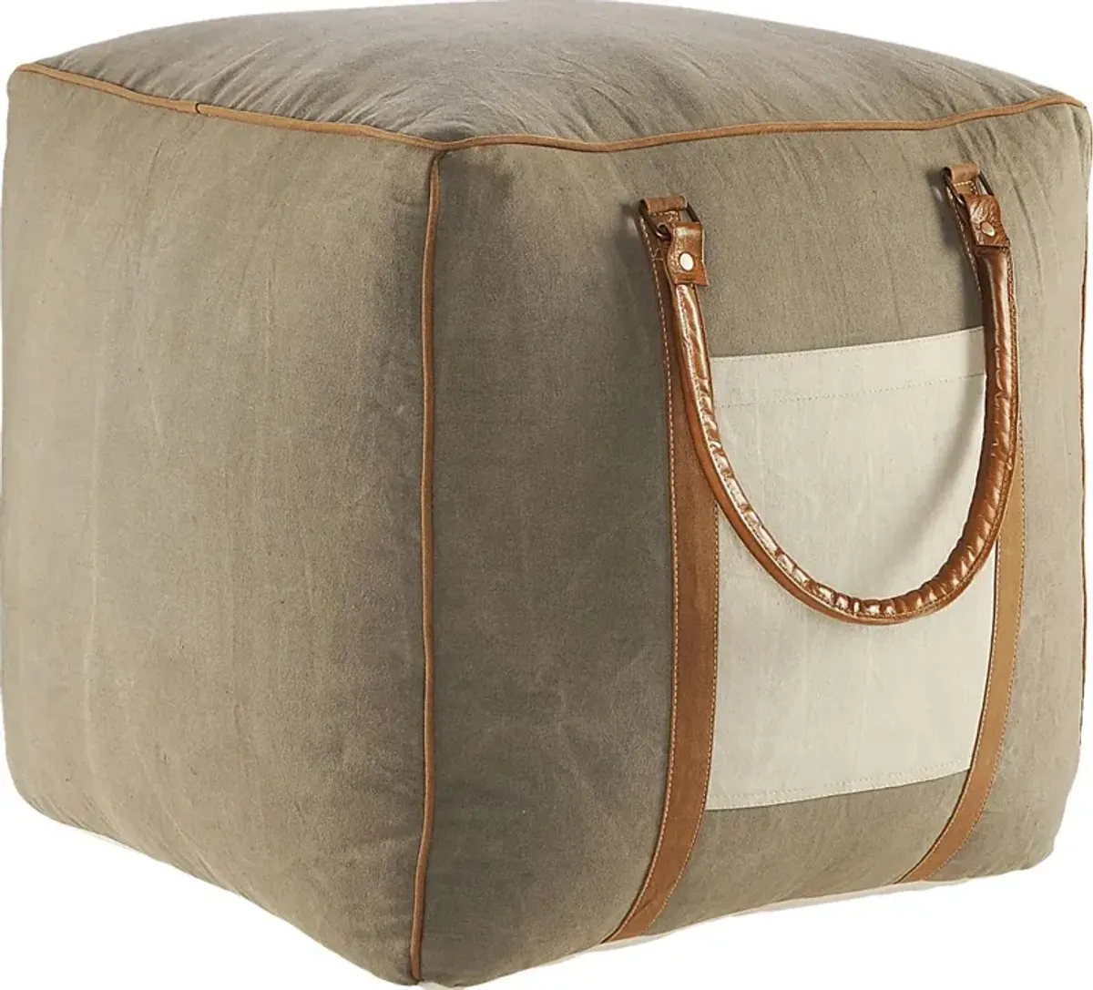 Constella Gray/Brown Pouf