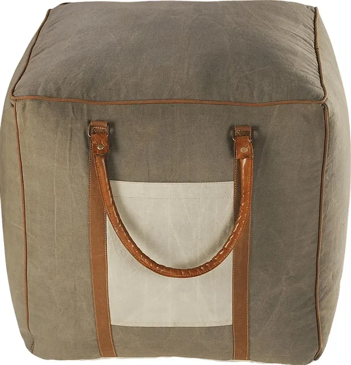 Constella Gray/Brown Pouf