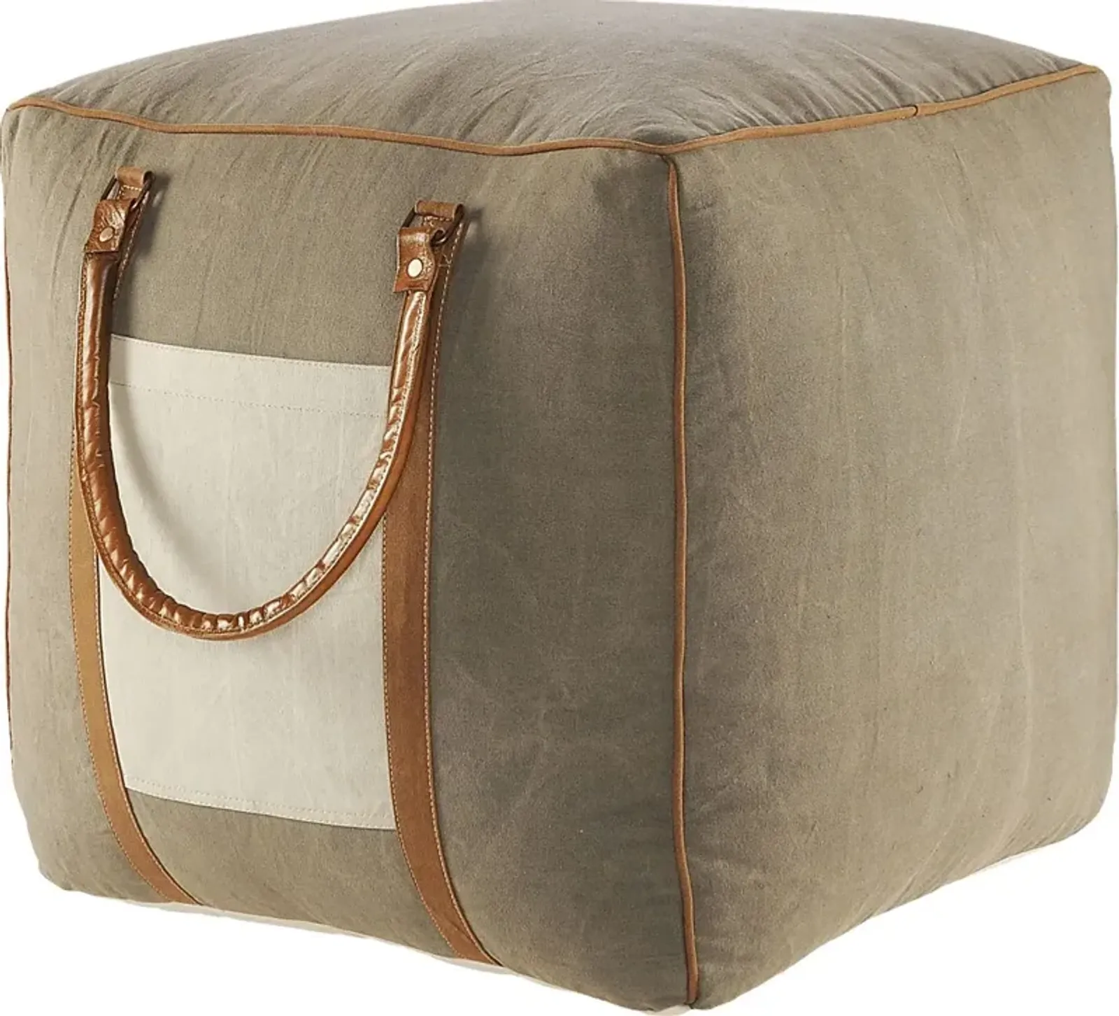 Constella Gray/Brown Pouf