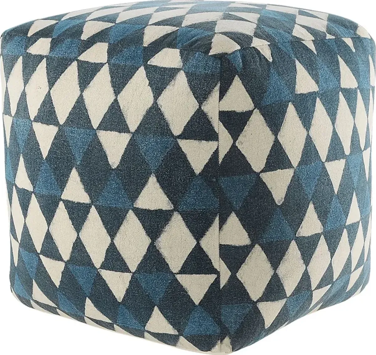 Chegue Blue/Cream Pouf