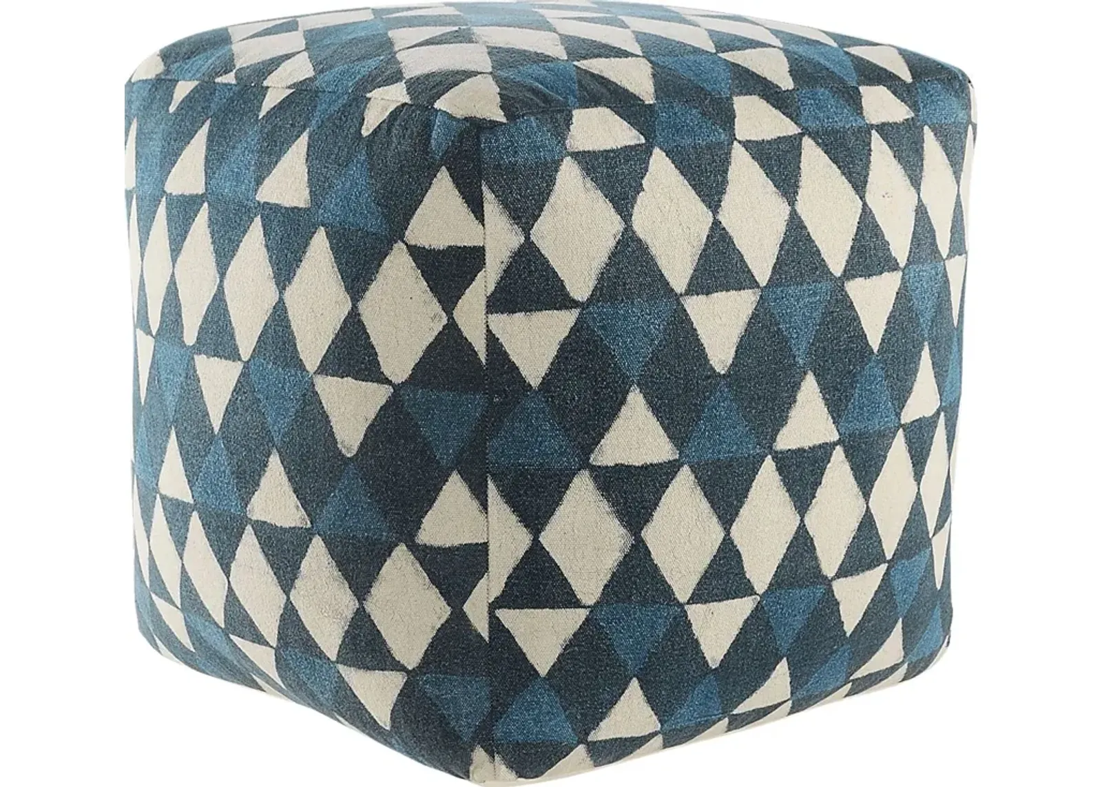 Chegue Blue/Cream Pouf