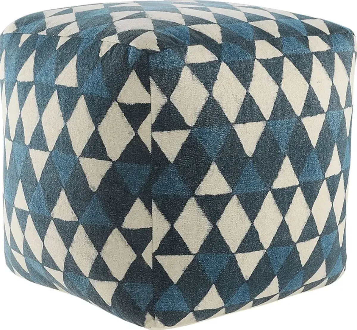 Chegue Blue/Cream Pouf