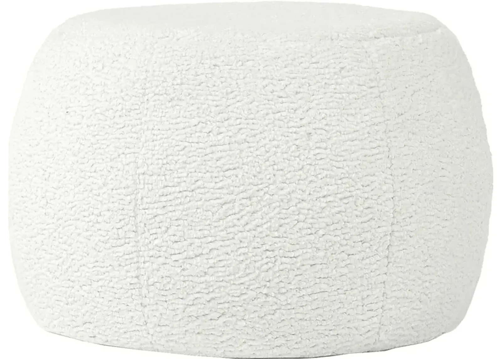 Bansqa I White Shearling Pouf