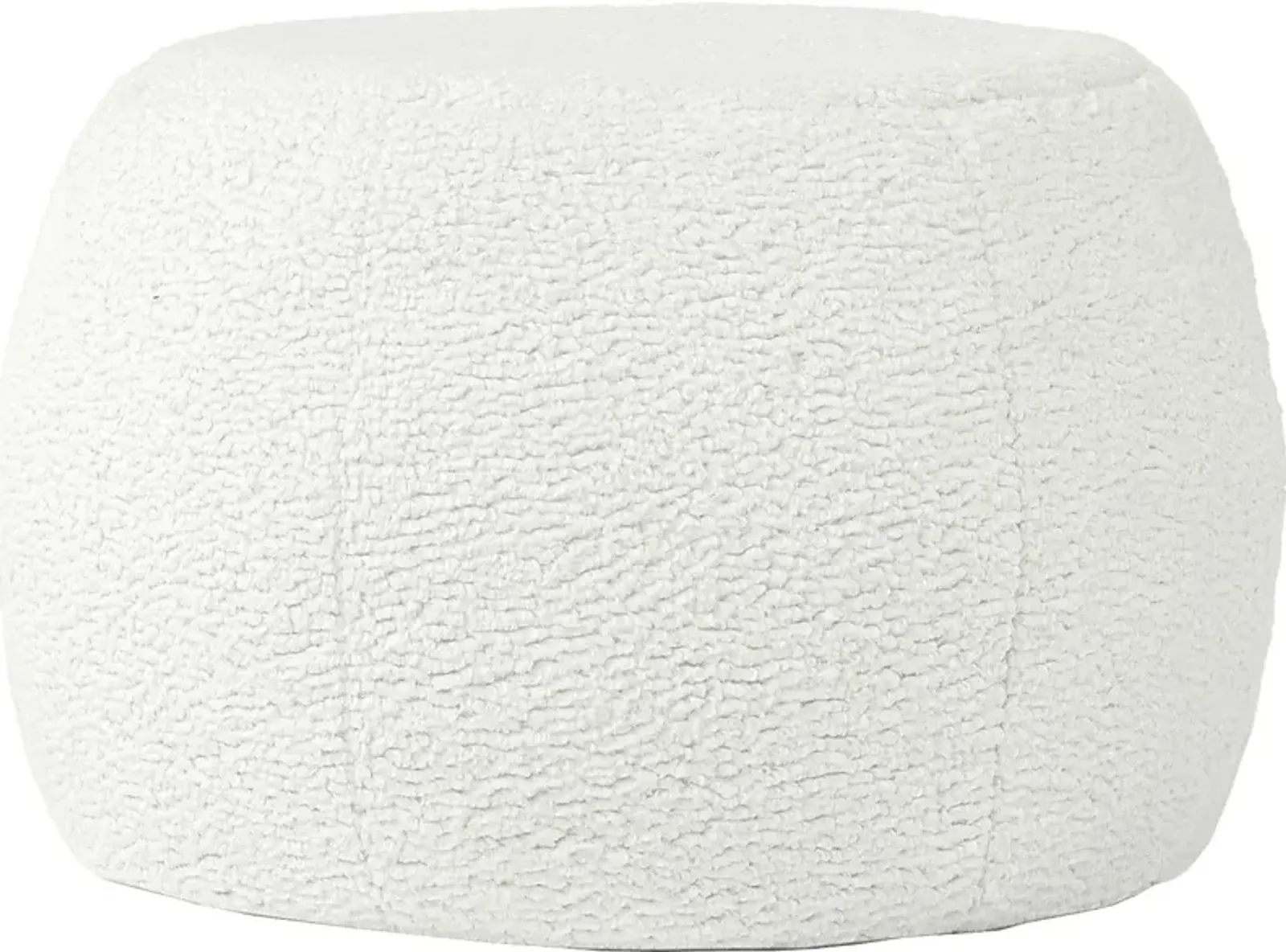 Bansqa I White Shearling Pouf