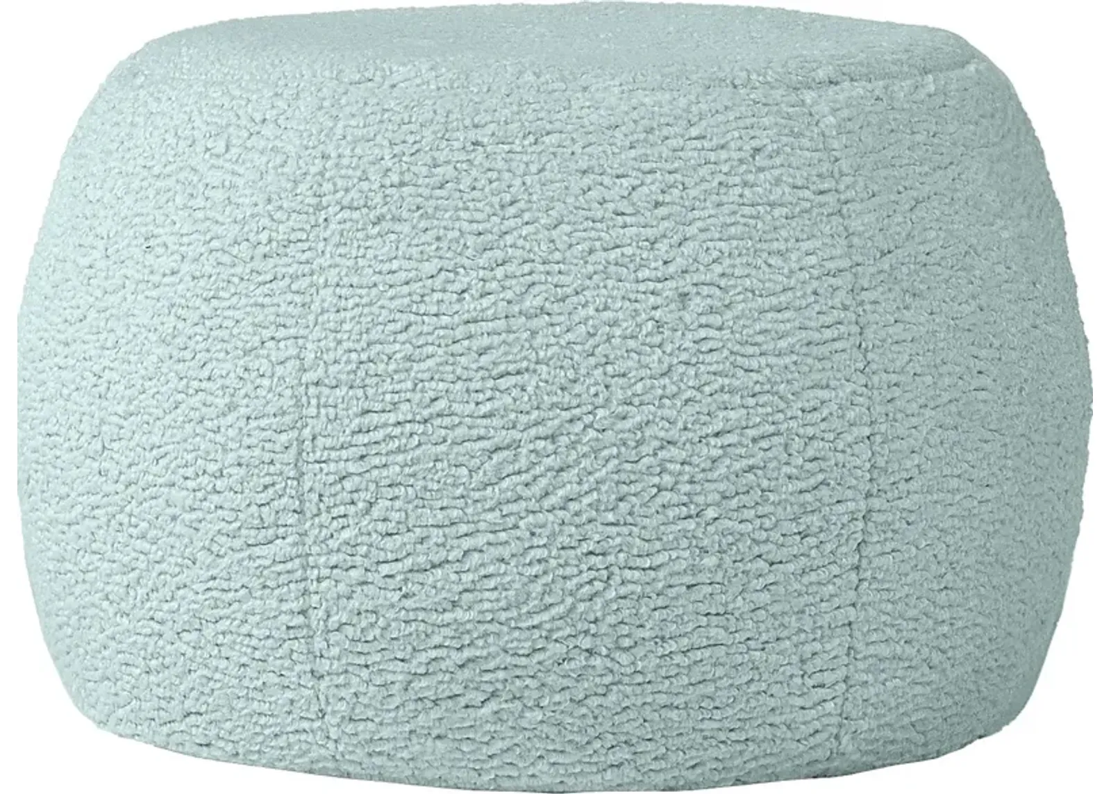 Bansqa I Green Shearling Pouf