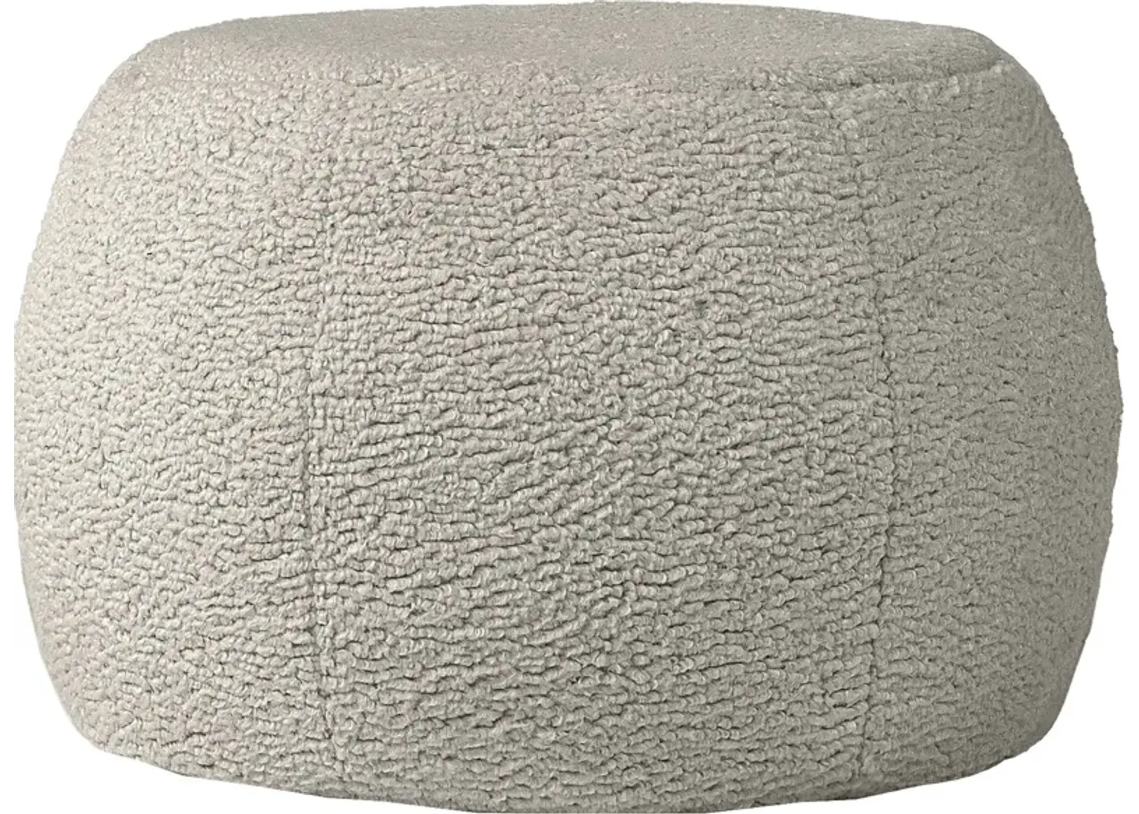 Bansqa I Gray Shearling Pouf