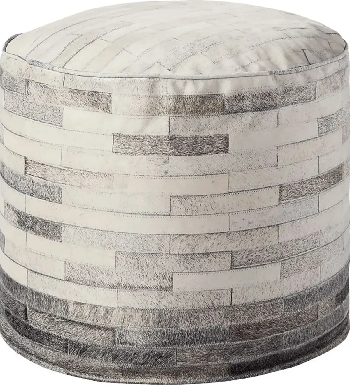 Burvan Gray Pouf