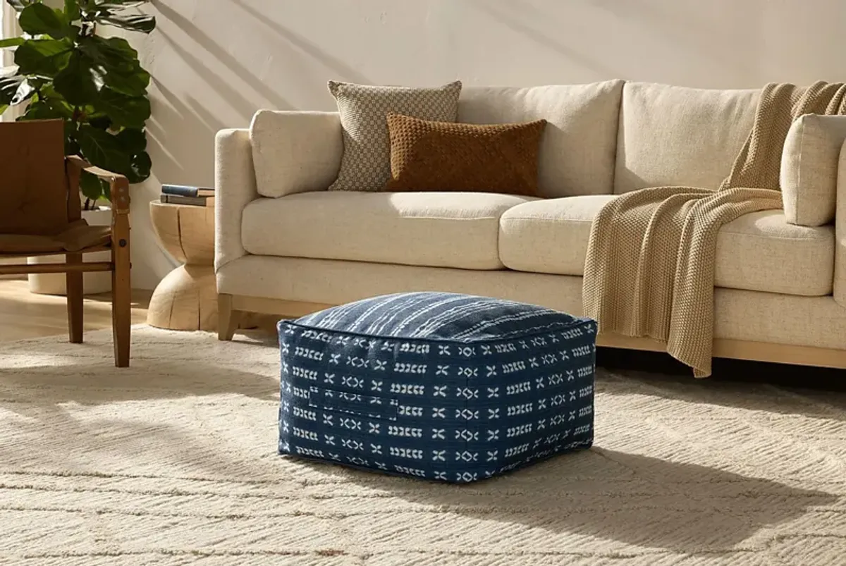 Elim Blue Large Pouf
