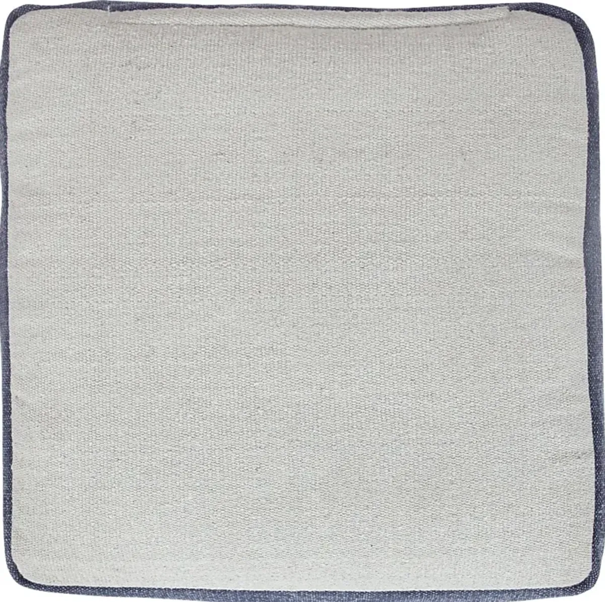 Sunwood White/Navy Pouf