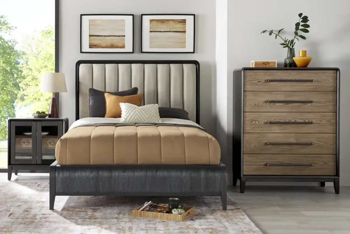 Archer Grove Black 5 Pc Queen Upholstered Bedroom