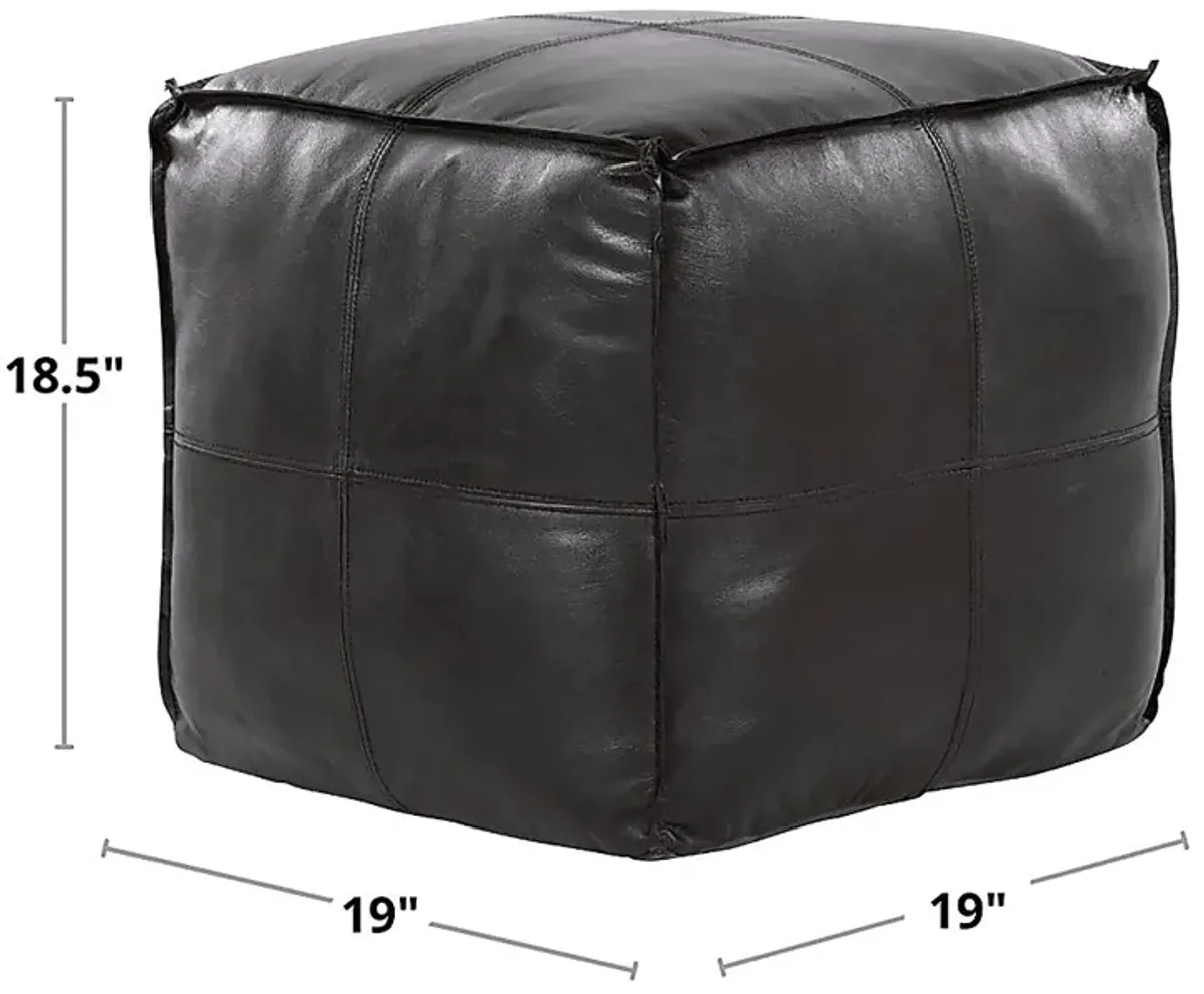 Cheerie II Black Pouf