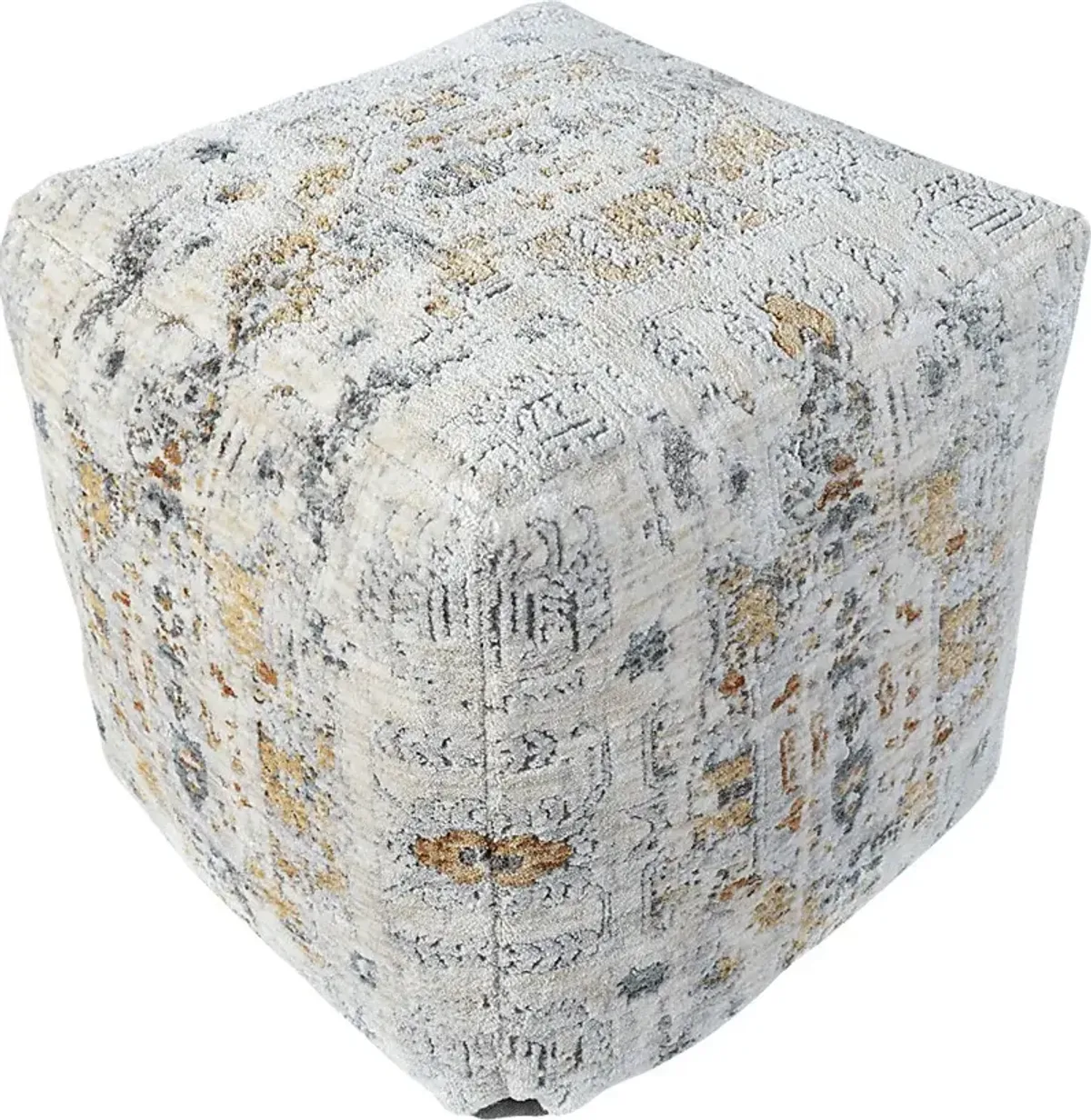 Ceasart Light Gray Pouf