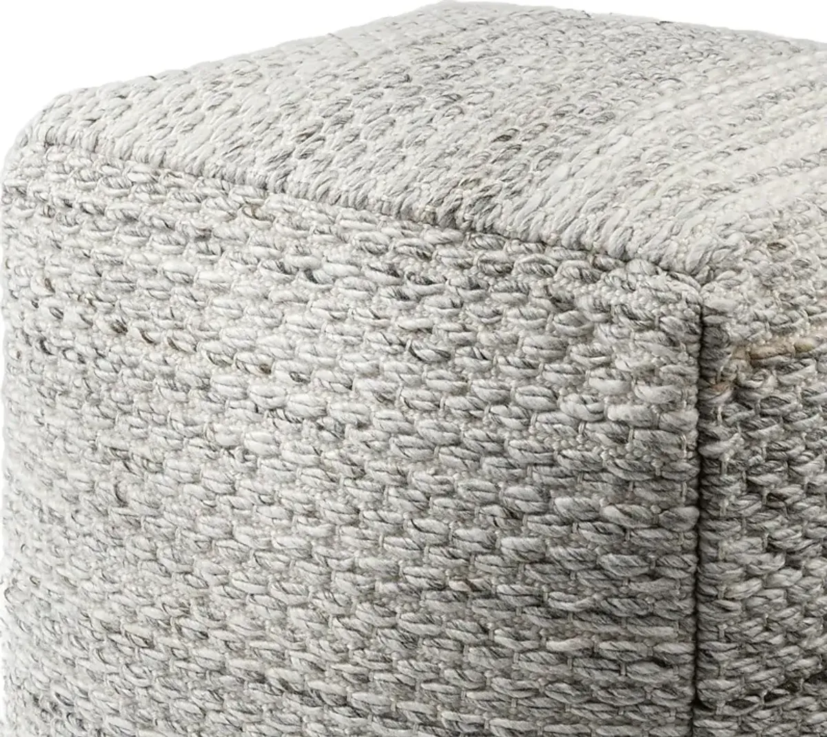Asla Gray Pouf