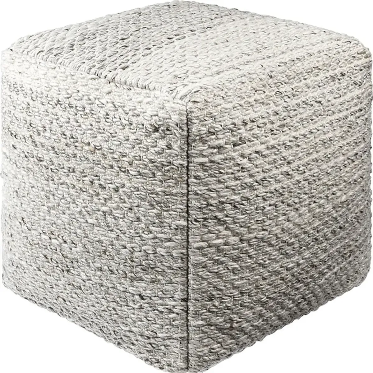 Asla Gray Pouf