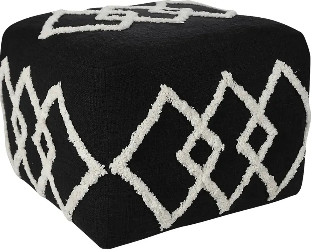 Njalia Black Pouf