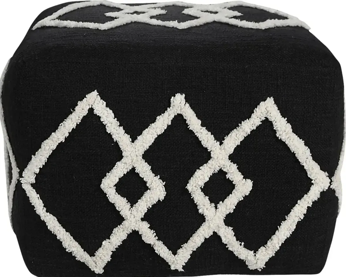 Njalia Black Pouf