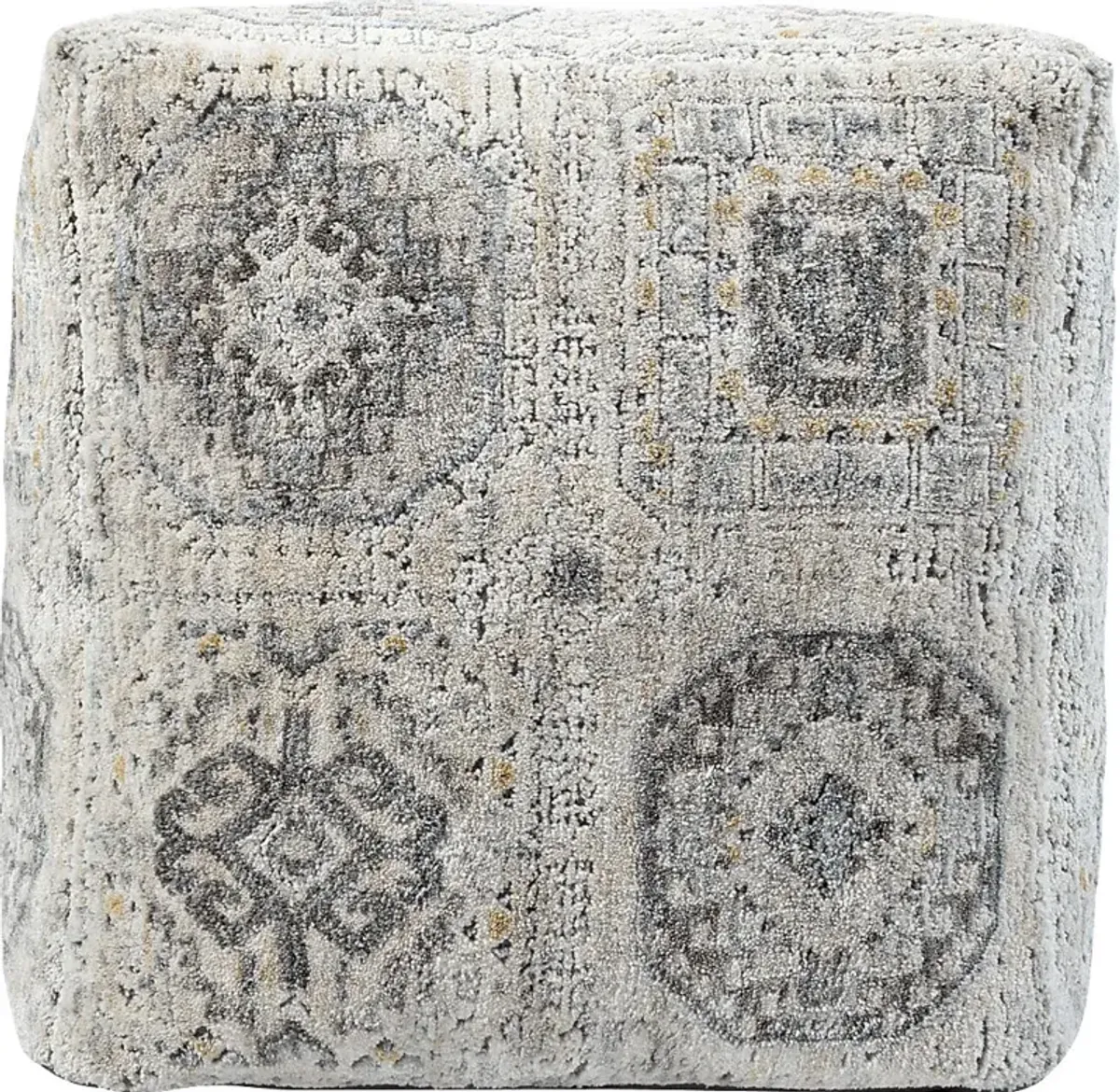 Obasie Light Gray Pouf