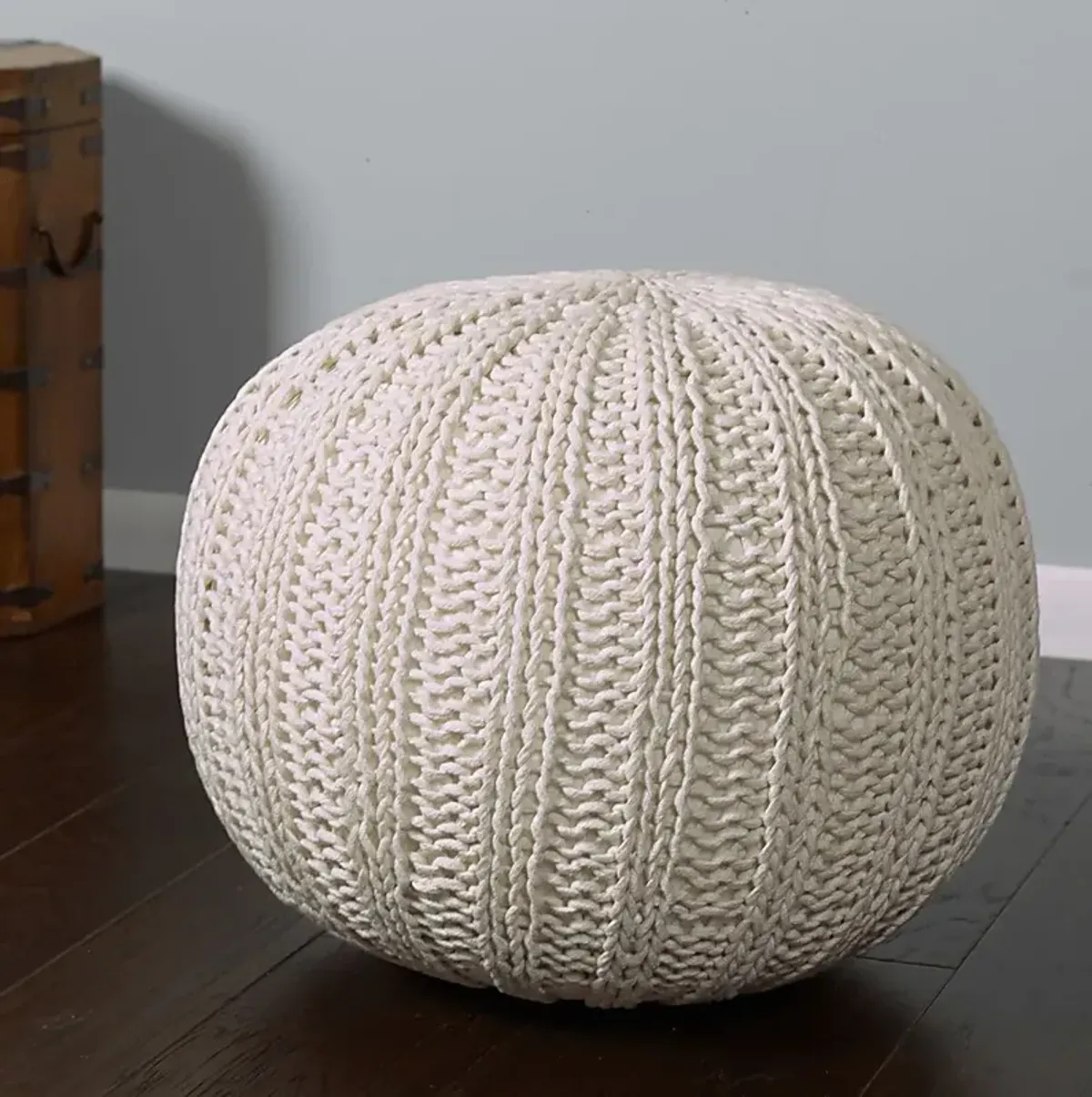 Ayidu Ivory Pouf