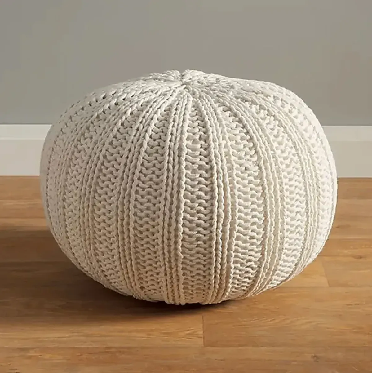 Ayidu Ivory Pouf