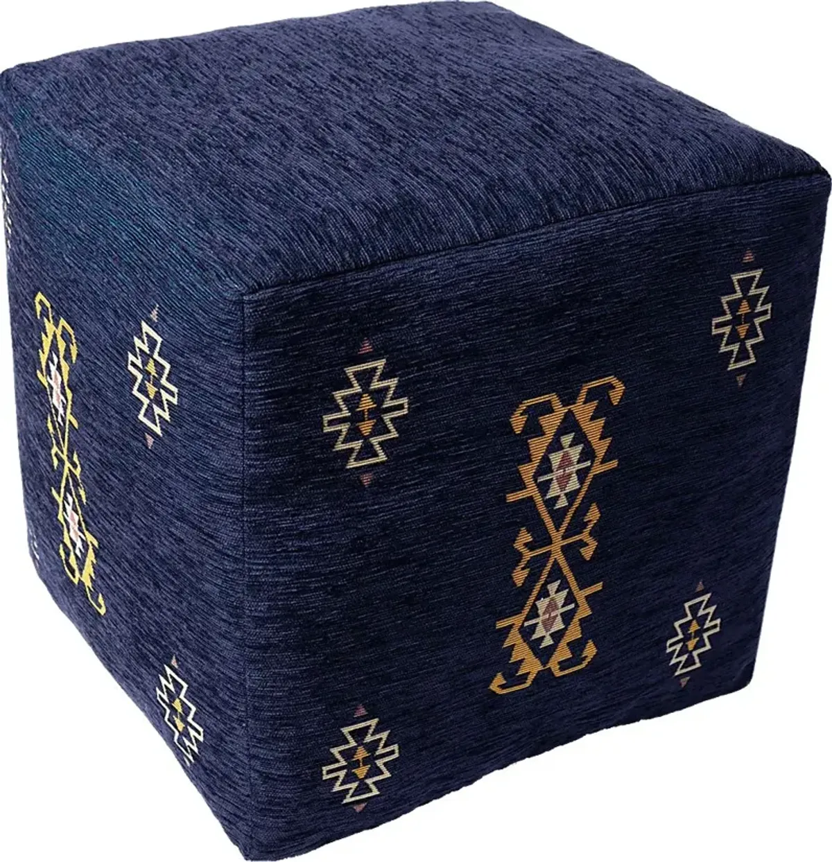 Epama Navy/Yellow Pouf